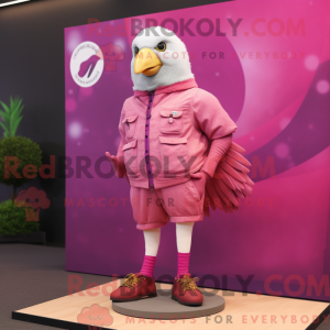 Magenta Pigeon Maskottchen...