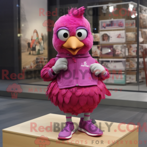 Magenta Pigeon Maskottchen...