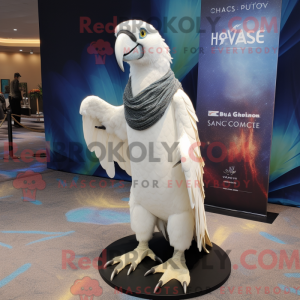 White Macaw mascot costume...