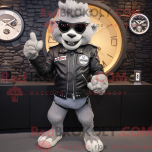 Grå Momentum maskot kostume...
