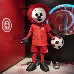 Red Soccer Ball maskot...