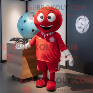 Red Soccer Ball maskot...