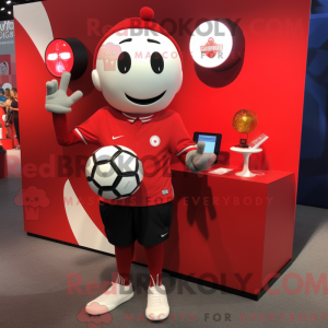 Red Soccer Ball mascot...