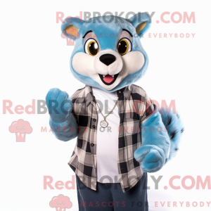 Sky Blue Marten mascot...