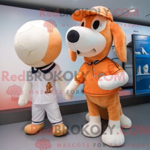 Peach Dog Maskottchen...