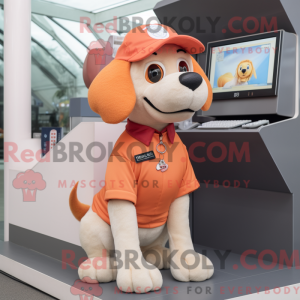 Peach Dog-maskotdraktfigur...
