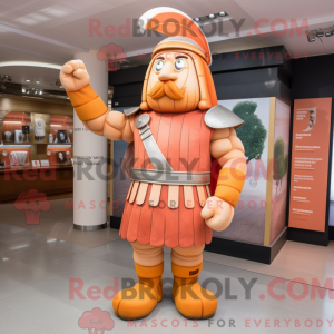 Peach Roman Soldier mascot...
