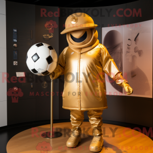 Gouden voetbal mascotte...