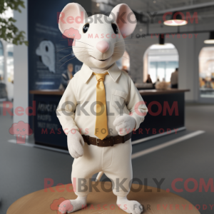 Cream Rat maskot kostume...