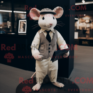 Cream Rat maskot kostume...