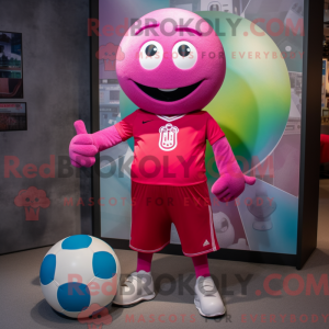 Magenta fodbold maskot...