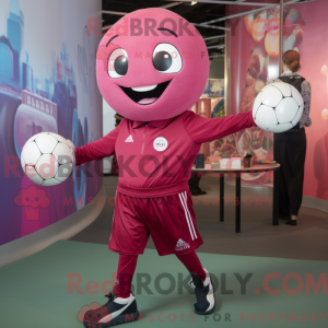 Magenta fodbold maskot...