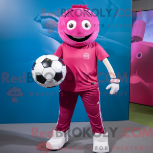 Magenta fodbold maskot...