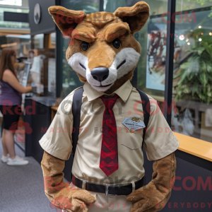 Brun Dingo maskot kostume...