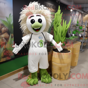 White Celery mascot costume...