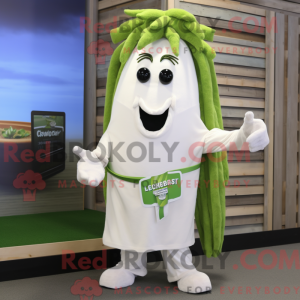 Hvit selleri maskot kostyme...