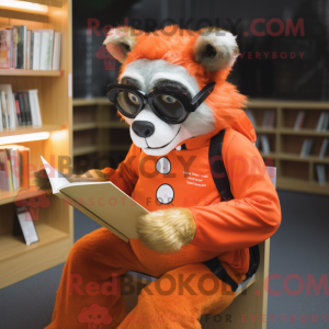 Orange Dachs Maskottchen...