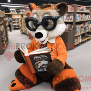 Orange Badger mascot...