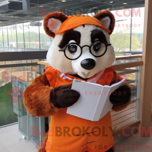 Orange Badger mascot...