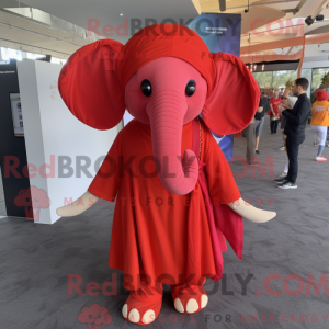 Red Elephant mascot costume...