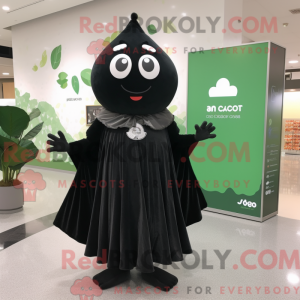 Sort spinat maskot kostume...