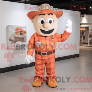 Peach Fire Fighter mascot...