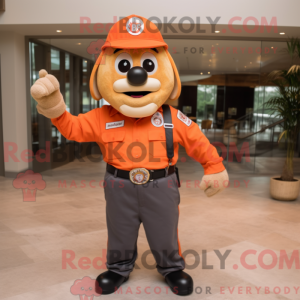 Peach Fire Fighter mascot...