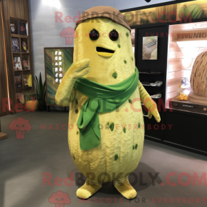 Gold Agurk-maskot drakt...