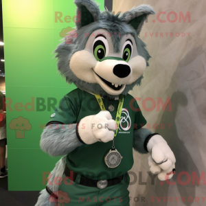Green Say Wolf maskot...