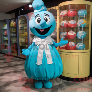 Cyan Gumball Machine mascot...