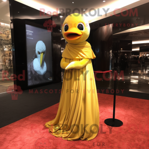 Gul Gosling maskot kostume...