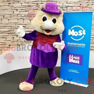 Postava fialového maskota...