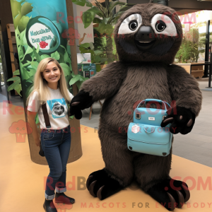 Black Sloth mascot costume...