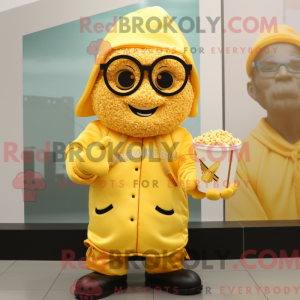 Gold Pop Corn mascot...