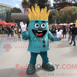 Teal French Fries mascot...