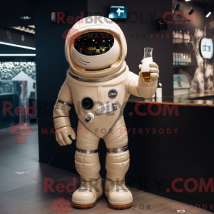 Beige Astronaut mascot...