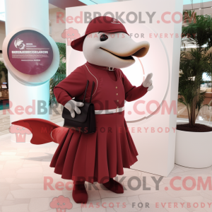 Maroon Dolphin maskot...
