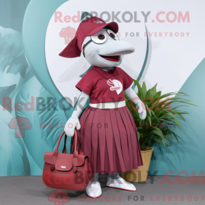 Maroon Dolphin maskot...