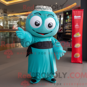 Turquoise Sushi mascot...