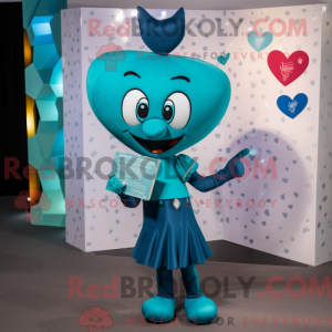 Teal Love Letter maskot...