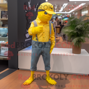 Mascotte de Pigeon jaune...