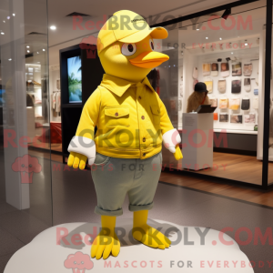 Yellow Pigeon maskot drakt...