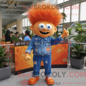 Orange King mascot costume...