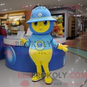 Blue Lemon mascot costume...