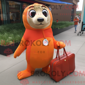 Orange Seal mascottekostuum...