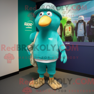 Postava maskota Teal Kiwi...