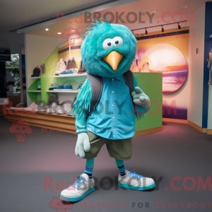 Teal Kiwi Maskottchen...
