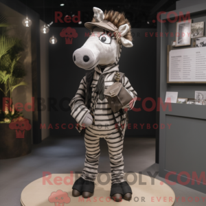 Sebra maskot kostyme kledd...