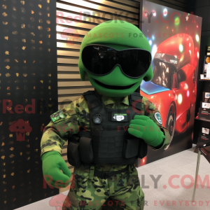 Green Para Commando mascot...