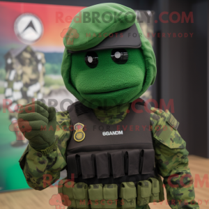 Green Para Commando mascot...